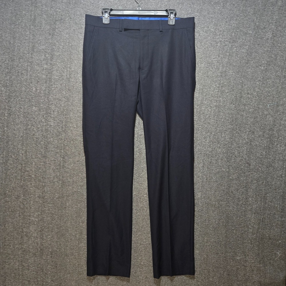 Kenneth Cole Reaction Dress Pants Mens 33W Navy Blue Business Casual